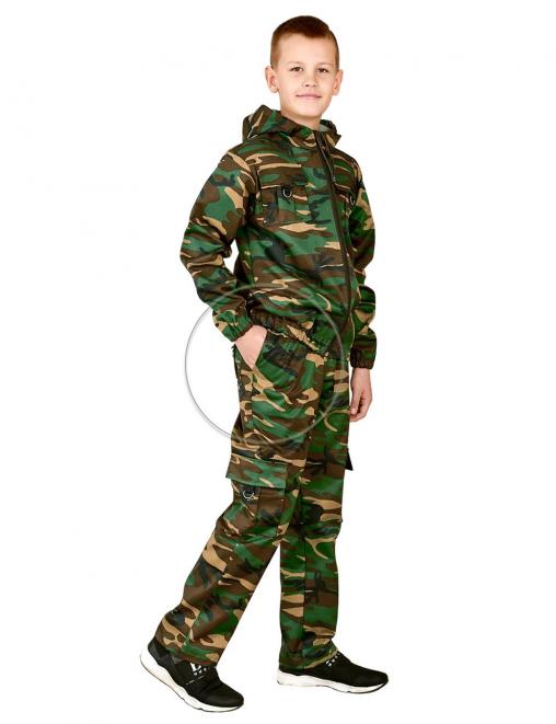 Костюм детский ЗАРНИЦА тк.Смесовая цв.Зеленый КМФ Костюм детский ЗАРНИЦА тк.Смесовая цв.Зеленый КМФ