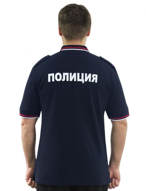 Рубашка ПОЛО ПОЛИЦИЯ цв.Тёмно-синий с карманом