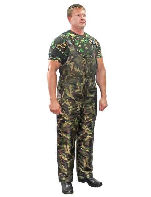 Полукомбинезон утеплённый RS тк.Оксфорд цв.Зеленый КМФ