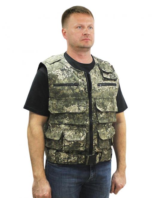 Жилет ОХОТА тк.Смесовая цв.BLUR 1311