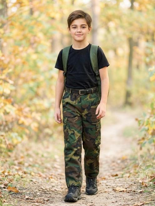 Брюки детские ВОЕННО-ПОЛЕВЫЕ RS цв.Зеленый КМФ