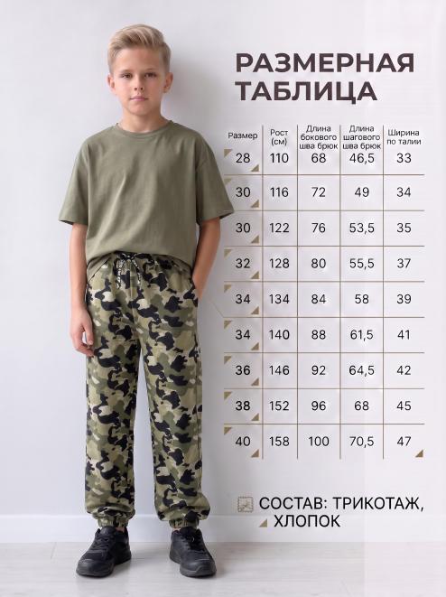 Брюки детские летние RAINBOW RS тк.Кулирка цв.КМФ RB 231
