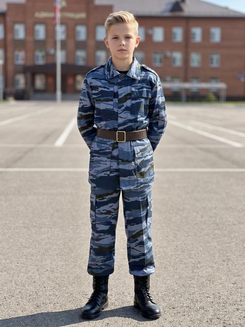 Костюм детский ВОЕННО-ПОЛЕВОЙ тк.Смесовая цв.Серый камыш