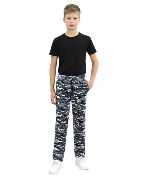 Брюки спортивные детские ЭКСТРИМ RS тк.Футер цв.Белый КМФ