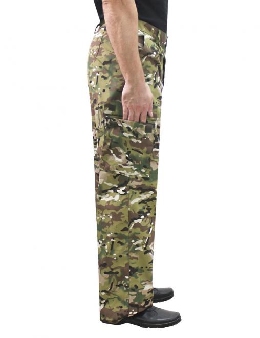 Брюки ВОЕННО-ПОЛЕВЫЕ тк.Рип-Стоп цв.Мультикам