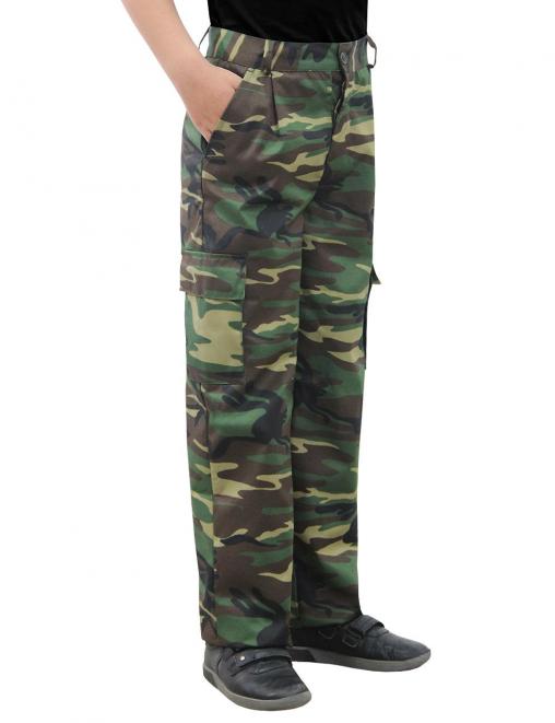 Брюки детские ВОЕННО-ПОЛЕВЫЕ цв.Зеленый КМФ