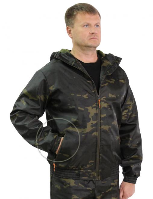Костюм ДЕМИСЕЗОННЫЙ ГОРИЗОНТ тк.Полифлис мини цв.Мультикам Черный