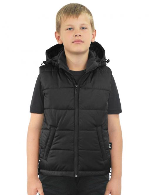 Жилет детский утеплённый СТАЛКЕР цв.Чёрный