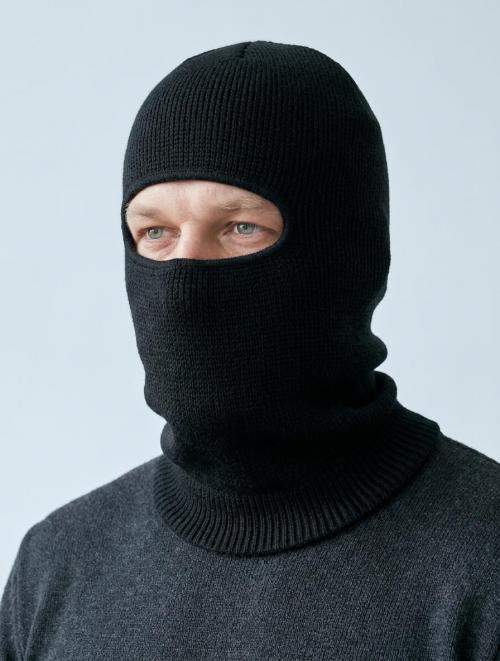 Подшлемник вязаный цв.Чёрный