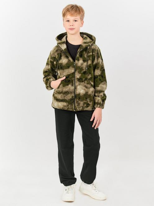 Толстовка детская БАРС тк. Флис цв. Мох зеленый