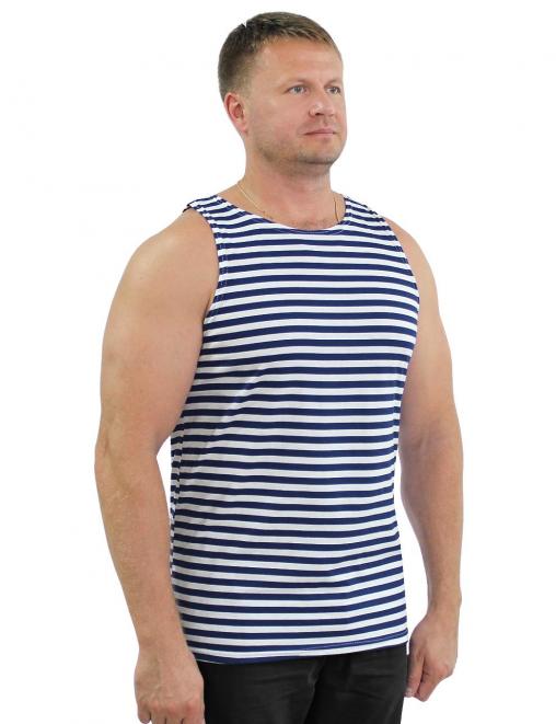 Майка-тельняшка уз/пл тк.Кулирка Синяя полоса