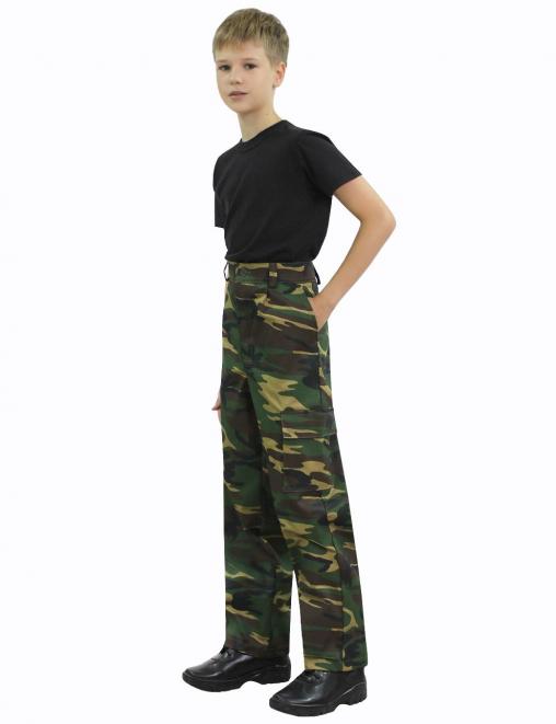 Костюм детский ВОЕННО-ПОЛЕВОЙ тк.Смесовая цв.Зеленый КМФ (Меланж)