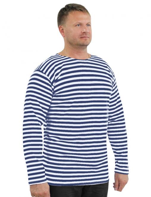 Тельняшка RS тк.Футер 3-х нитка с начёсом Синяя полоса