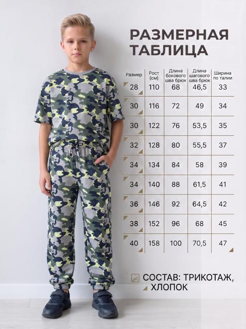 Брюки детские летние RAINBOW RS тк.Кулирка цв.КМФ RB 23