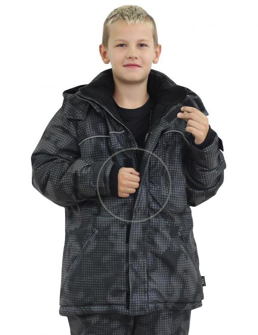 Костюм детский зимний тк.Алова RS цв.BLUR Чёрный лайт