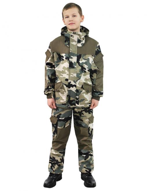 Костюм детский ГОРКА-Demi RS тк.Polarfleece рип-стоп цв.Зелёный КМФ