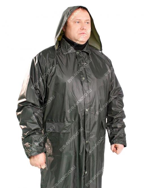 Плащ влагозащитный на молнии RS цв.Зелёный