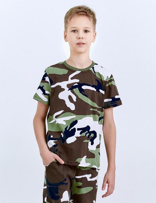 Комплект детский SUMMER TIME с брюками цв.Бело-зелёный КМФ 3746