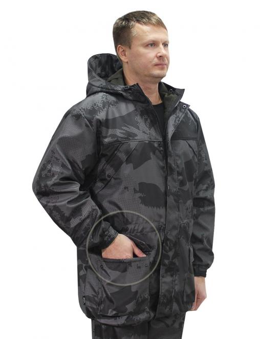 Костюм ТАЙГА-DEMI RS тк.Polarfleece цв.Black ambit