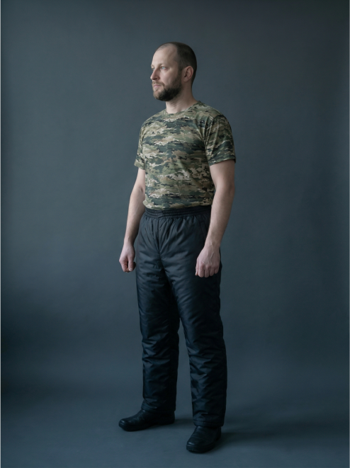 Брюки утеплённые ВИХРЬ тк.Оксфорд цв.Чёрный