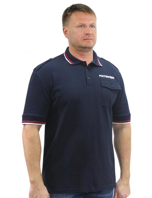 Рубашка ПОЛО РОСГВАРДИЯ цв.Тёмно-синий(кор.рукав)