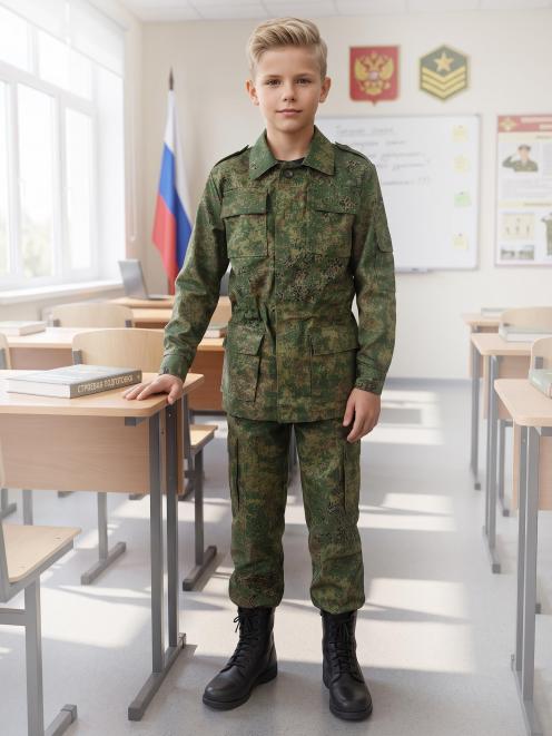 Костюм детский ВОЕННО-ПОЛЕВОЙ тк.Смесовая цв.Цифра Светлая