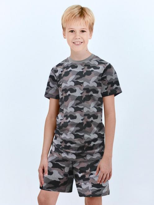 Комплект детский ЗАРНИЦА ЛЕТО с шортами цв.Коричневый КМФ