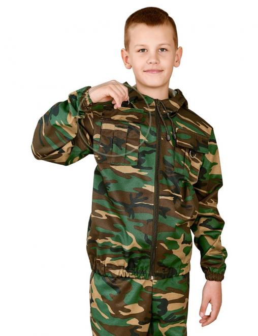 Костюм детский ЗАРНИЦА тк.Смесовая цв.Зеленый КМФ Костюм детский ЗАРНИЦА тк.Смесовая цв.Зеленый КМФ