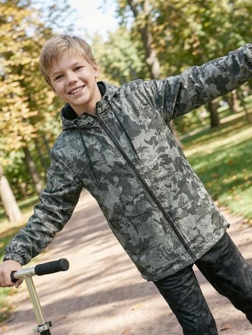 Ветровка подростковая АЛЬФА-DEMI тк.Дюспа цв.Гуффи