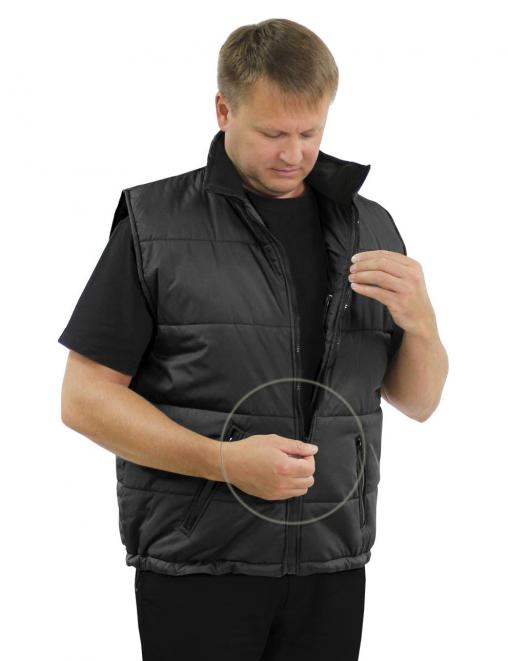 Жилет утеплённый БВР тк.Дюспа цв.Чёрный