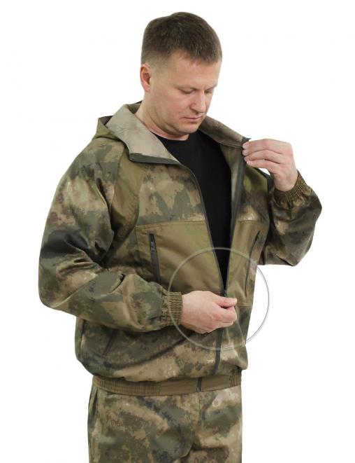 Костюм ПАРТИЗАН тк.Смесовая цв.Мох зеленый