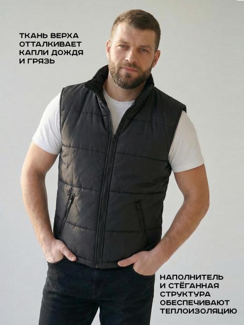 Жилет утеплённый БВР тк.Дюспа цв.Чёрный