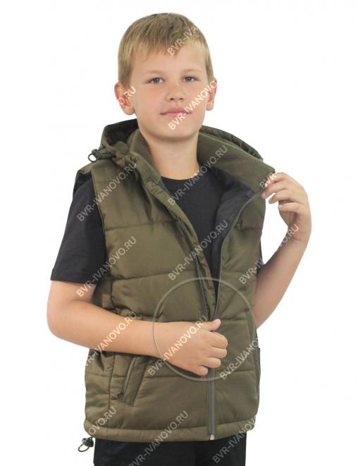 Жилет детский утеплённый СТАЛКЕР цв.Олива