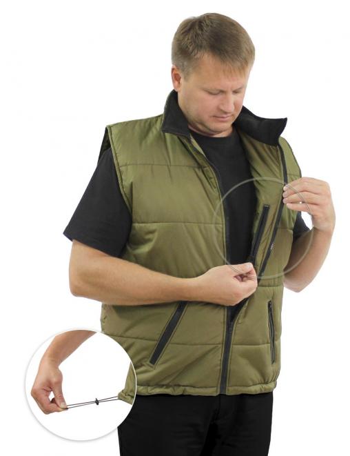 Жилет утеплённый БВР тк.Дюспа цв.Олива
