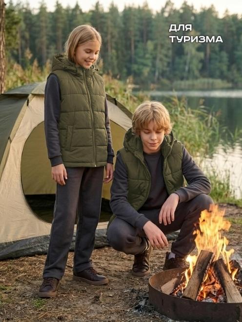 Жилет детский утеплённый СТАЛКЕР цв.Олива