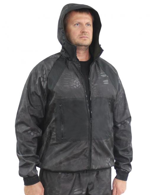 Костюм БЕРКУТ-DEMI RS тк.Polarfleece цв.Питон чёрный