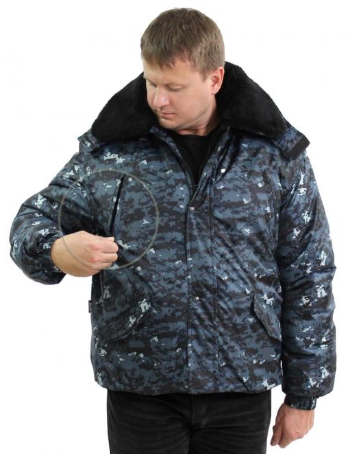 Куртка ОХРАННИК тк.Оксфорд цв.Цифра Темно-синяя