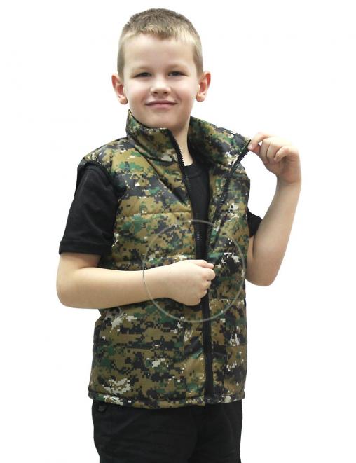 Жилет детский утеплённый RS цв.Цифра Нато