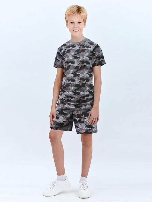 Комплект детский ЗАРНИЦА ЛЕТО с шортами цв.Коричневый КМФ