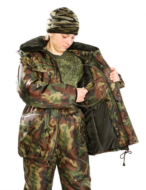 Куртка детская ЗИМА цв.Зеленый КМФ