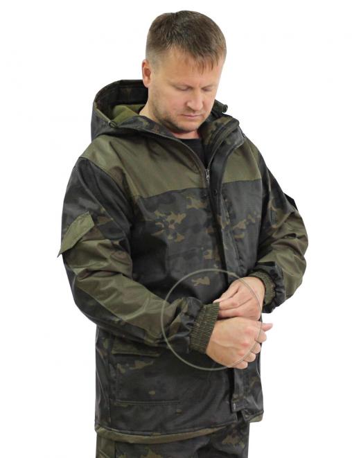 Костюм ГОРКА-ДЕМИ  RS тк.Polarfleece цв.Мультикам черный