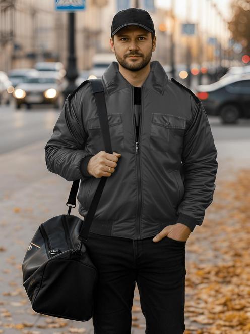 Ветровка ОХРАНА тк.Оксфорд цв.Чёрный 