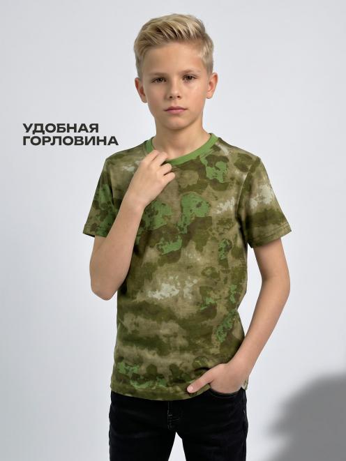 Футболка детская цв.Мох/Атак зелёный
