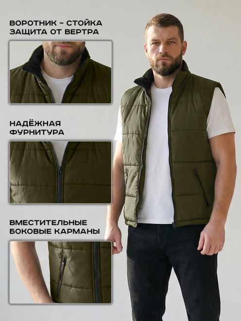 Жилет утеплённый БВР тк.Дюспа цв.Олива