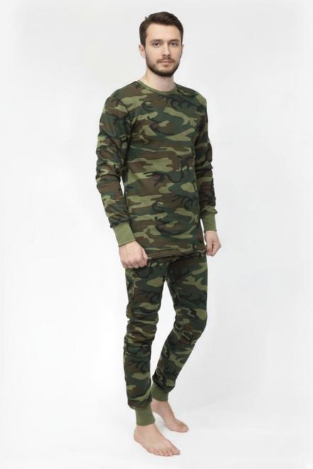 Белье нательное тк.Футер с начёсом цв.Зеленый КМФ тёмный