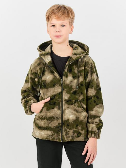 Толстовка детская БАРС тк. Флис цв. Мох зеленый