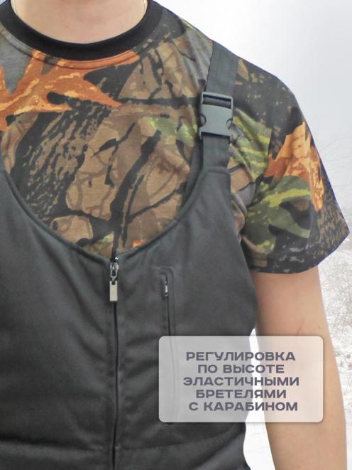 Полукомбинезон утеплённый тк.Смесовая цв.Чёрный 