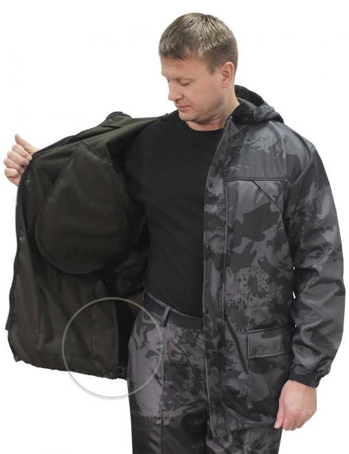 Костюм ТАЙГА-DEMI RS тк.Polarfleece цв.Black ambit