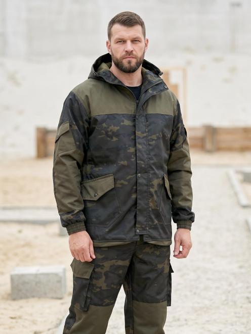 Костюм ГОРКА-ДЕМИ RS тк.Polarfleece цв.Мультикам черный