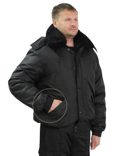 Куртка ОХРАННИК RS  тк.Дюспа цв.Чёрный